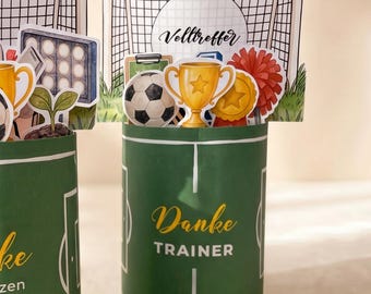 Cadeau pour entraîneur de football | Bannières imprimables style Duplo – Cadeau de remerciement pour les entraîneurs de football