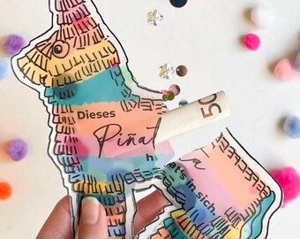 Cartes à secouer pour piñata pour toutes les occasions | Idées cadeaux d'argent à faire soi-même | Emballages de bons cadeaux à faire soi-même | Téléchargement numérique