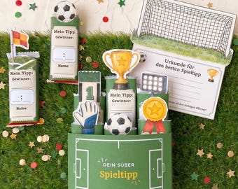 Un jeu de pronostics footballistiques amusant – l'idée parfaite pour votre soirée foot ! | Modèle imprimable à télécharger