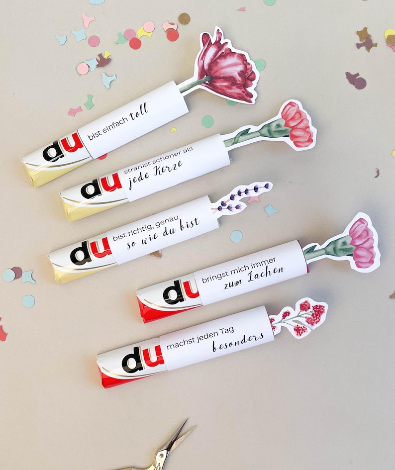 感謝の贈り物｜花柄モチーフのデュプロ包装紙用印刷可能テンプレート｜印刷用クラフトテンプレート｜感謝の気持ちを伝えよう 画像 6