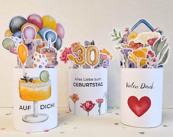 Emballages de barres de chocolat Duplo | Anniversaire, merci, dictons en allemand (téléchargement numérique)