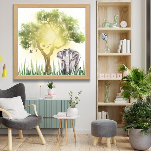 King of Jungle Digital Printable Artpoo Digital Art Wildlife Wallart