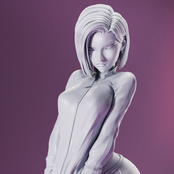 Android 18 Casual Figure -  1/12 Scale Collectible - CA3D Studios 3D Printed Model - High-Quality Tough Resin -Fanart Model Kit