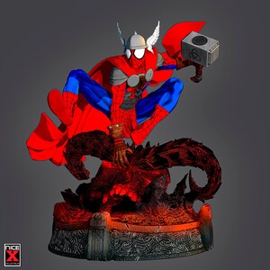 Mighty Hero Fusion 1/6th Scale 3D PRINTED Unpainted/Unassembled Model Kit with Optional Cape & Bust