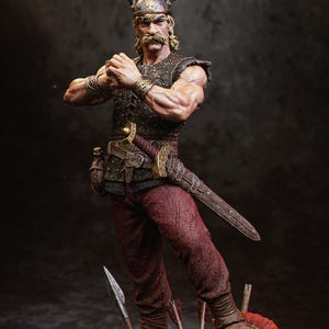 Asterix - Gallic Warrior Statue - 1/6 Scale - Bust or Full Figure - Unpainted, Primed, or Painted - CA3D Studios