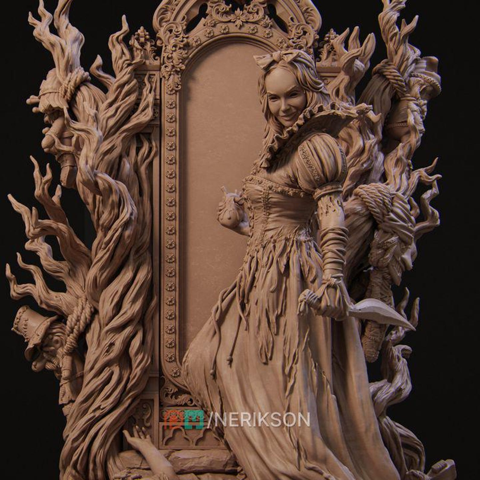 Fairest Princess & Magic Mirror Diorama | Nerikson Sculpt | 140mm or ...