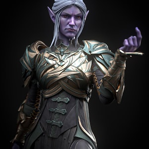Minthara Baenre Drow Paladin Figure | BG3 | H3llcreator | 1/6 1/9 1/12 Scale Kit/Painted