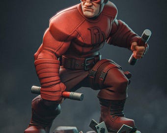 Crimson Justice Statue - Urban Vigilante - Toon Style - Tanuki Figures - Resin Kit or Painted