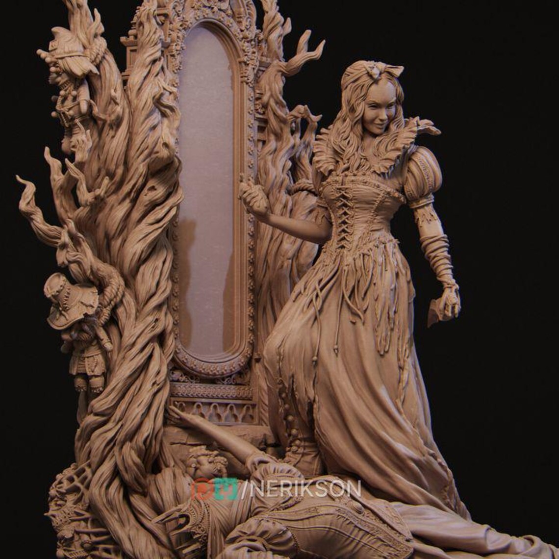 Fairest Princess & Magic Mirror Diorama | Nerikson Sculpt | 140mm or ...