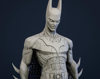 Futuristic Bat-hero diorama Model Kit Statue by Nice X Collectibles - 1/6th Scale Tough Resin Model Kit