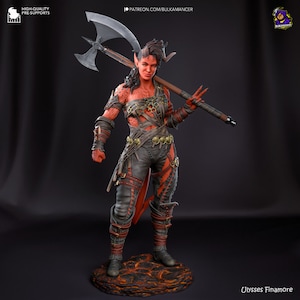 Karlach from Baldur&#39;s Gate 3 -A Masterpiece from Baldur’s Gate 3 - 1/8 Scale High-Quality Tough Resin - Model Kit Fanart- Baldurs gate III