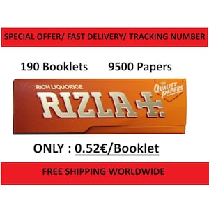 Offerta speciale Rizla 190 libretti per scatola Cartine Rizla Liquirizia x50 fogli