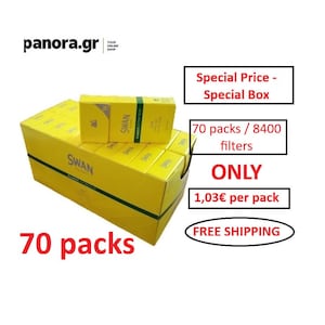 Offerta speciale Swan 70 pezzi BOX filtri extra sottili gialli X 120 punte 5,7 mm