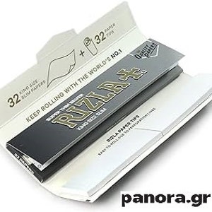 RIZLA argento king size super sottile 32 cartine+32 punte con filtro