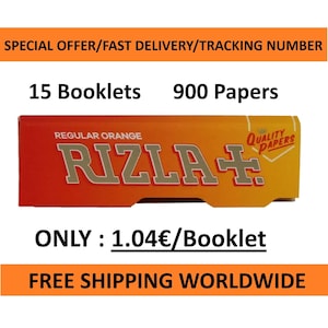 Offerta speciale Rizla 15 libretti/per scatola di cartine Rizla arancioni x60 fogli