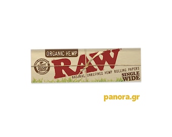 RAW organic hemp single wide 60sheets rolling paper