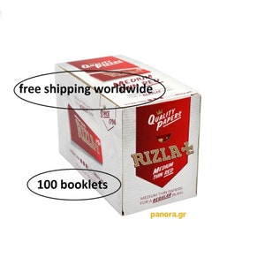 RIZLA RED 100 boekjes Medium Dun papier 50 vellen