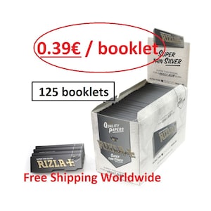 RIZLA SILVER 125 boekjes (0,39 euro/boekje)+gratis verzending