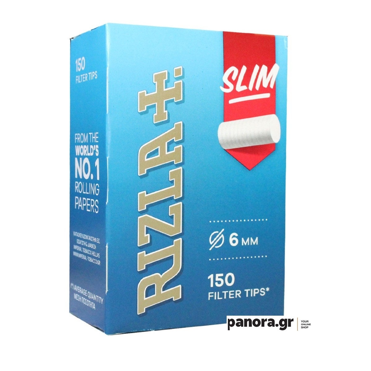 Rizla Ultra Slim 5.7 mm Rolling Filters Tips Full Box 20 Packs x 120 Filter  Tips