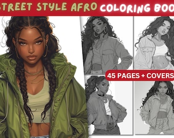 Kleurboek Afro Street Style: Black Women Fashion (digitale download)