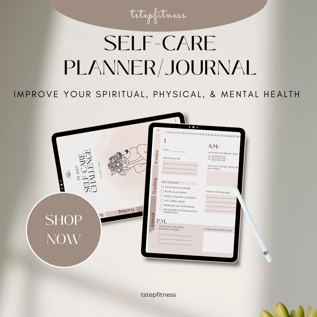 30-day Self Care Challenge Digital Journal and Planner - Etsy