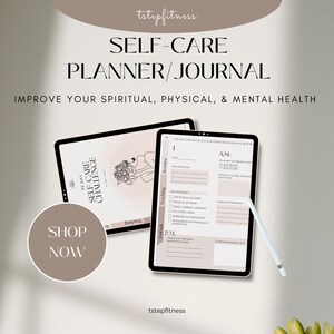 30-Day Self Care Challenge Digital Journal and Planner