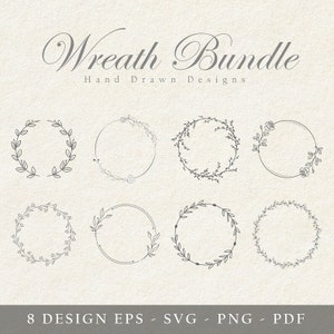 Wreath bundle | circle decor svg bundle | floral wreath | wreath svg | celebration wedding wreath svg | wreath monogram svg circle frame