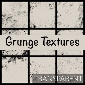 9 Vintage Transparent Background Texture, Brown Digital Paper Texture, Grunge Paper Texture Bundle, Photoshop Overlay, Scrapbook, Instant