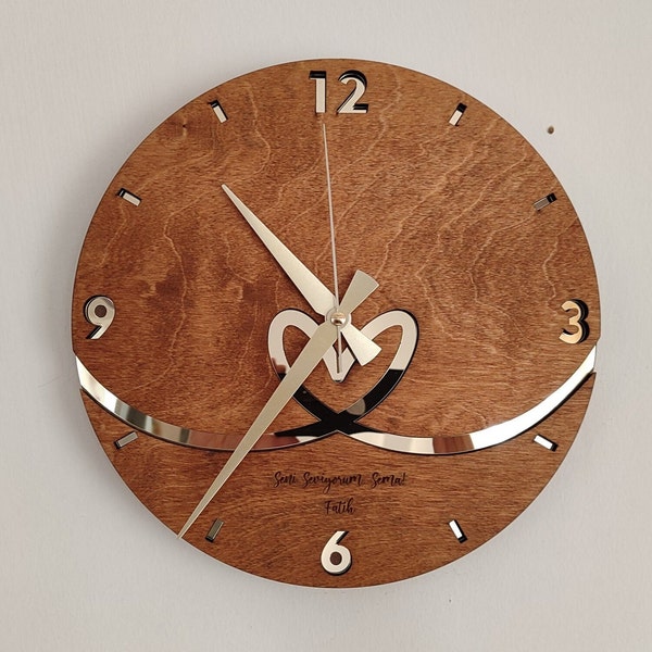 NEW 2024 Valentine's Day Lover Wall Clock, Gift for friends, valentine's day, Romantic Design, Hearth, Wife, Husband, Fall in love