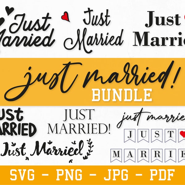 Just Married Car Banner, Wedding Backdrop, Rustic Wedding Decor, Getaway Car Decor  Sign,Wedding Arch ,SVG PNG, Marriage, , Bride Groom Tags