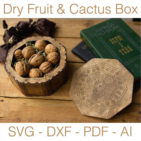 Lovely Dry Fruit Gift box 14 cm x 7 cm laser cut jeweler case plywood Wooden Decorative Digital Download box|box cnc vector  SVG, DXF, AI