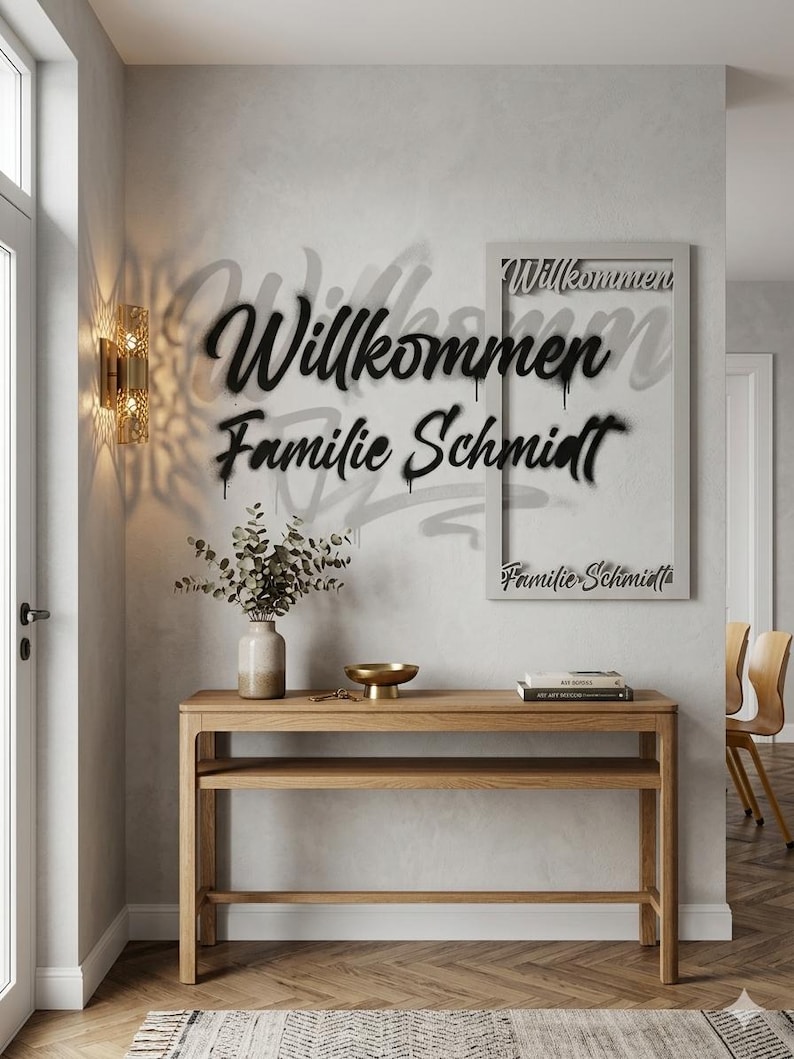 60 Cm Graffiti Template, Custom Text Welcome Sign, Spray Paint Stencil ...