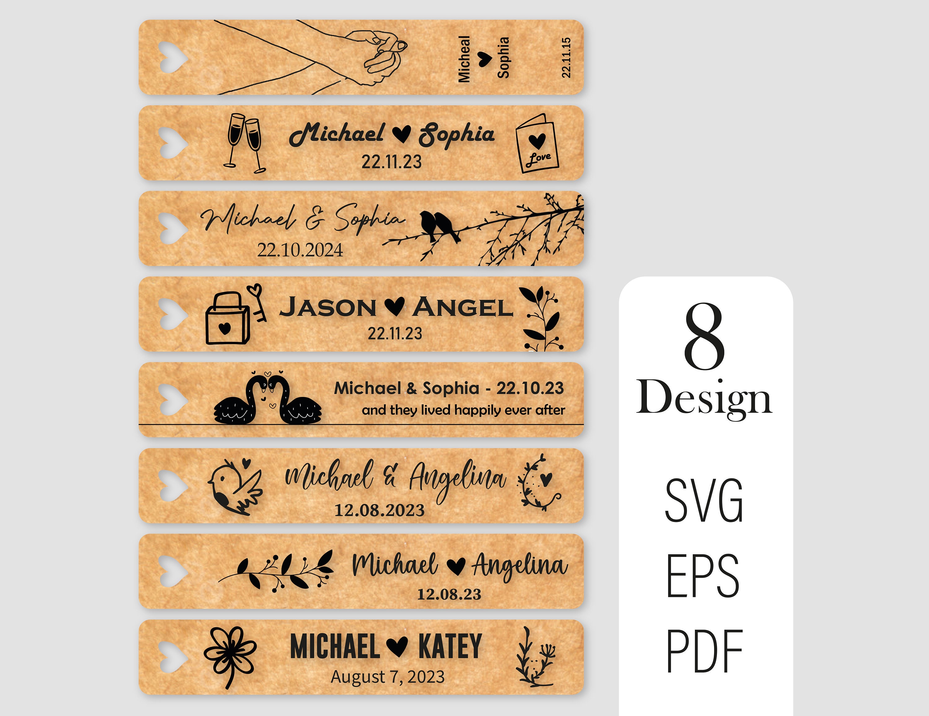 Laser Cut Wedding Ornaments Clipart Label Sticker Bundle- Cute Little  Wedding Tags, Clip art set - svg pdf eps Digital Download Gift Tags, image size:3000x2314