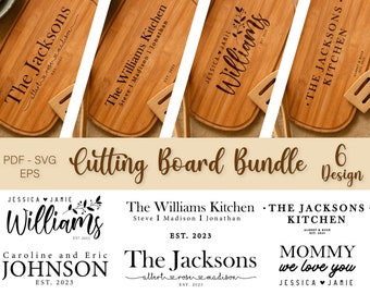 Lovely Cutting Board Designs svg Bundle png baking svg kitchen towel pdf charcuterie board svg files cricut glowforge laser cut file