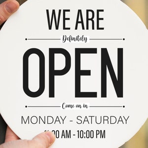 Rund Shop Shop Kleinunternehmen Open Geschlossen Zeichen Glowforge SVG Laser cut Datei Vektor Dekoration Ornament wasserdicht digitaler download