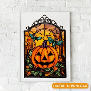 Diseño de vidrieras de Halloween, diseño gótico de Halloween, fabricación de tarjetas, libro de elaboración de papel, imágenes prediseñadas, gráficos novedosos
