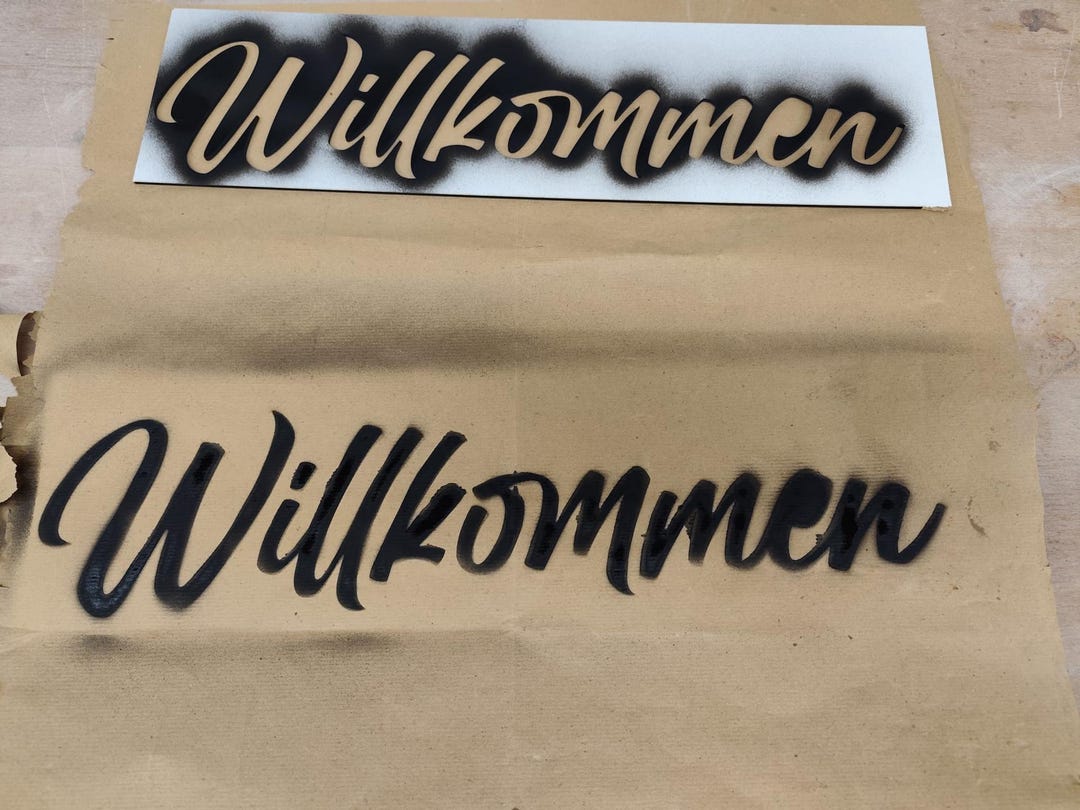 60 Cm Graffiti Template, Custom Text Welcome Sign, Spray Paint Stencil ...