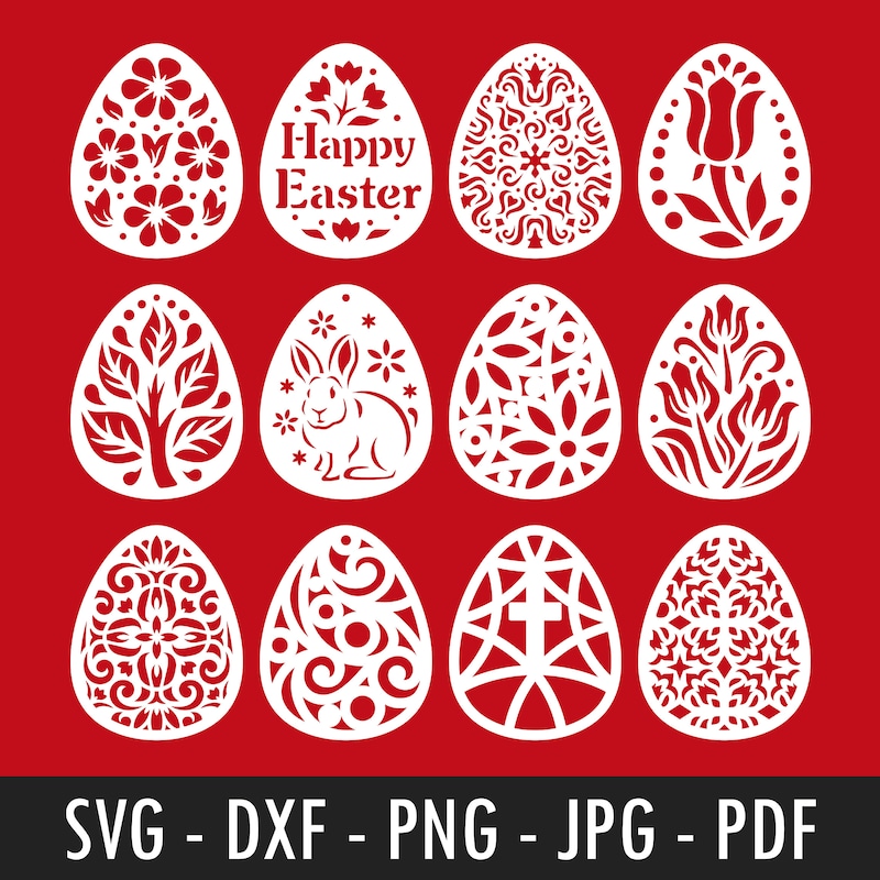 Cut Rabbits Easter Easter Egg Papercut - Etsy UK