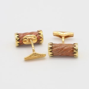 Exquisite Mughal Pattern Cylinder Silver Cufflinks - Elegant Cufflinks- Luxury Men&#39;s Cufflinks for Special Occasions- Christmas Cufflinks.
