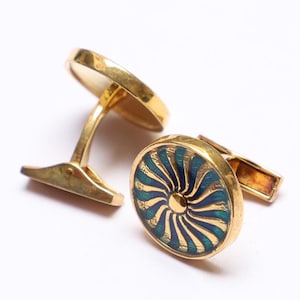 Sterling Silver cufflinks, sun cufflinks, sunshine cufflinks, lifetime blue enamel cufflinks, sterling silver cufflinks, groom cufflink.