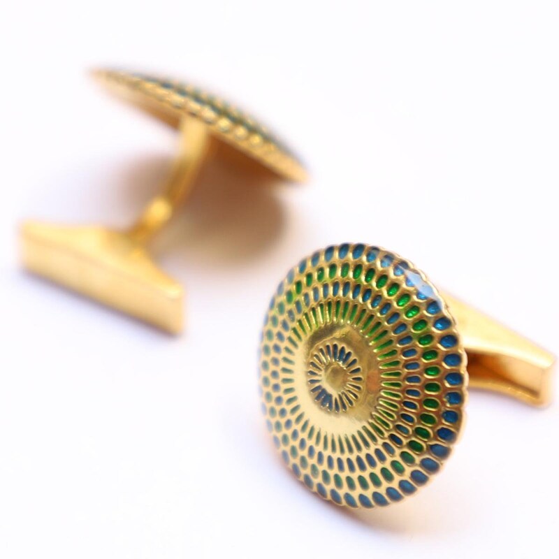 PEACOCK SHAPED CUFFLINK main image 0