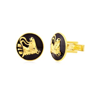 Handmade Horse Head Cufflinks: Vintage 925 Sterling Silver, Enamel Detail