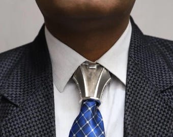 Oxidized Sterling Silver Tie Knot Cover - Mens Wedding Fashion
