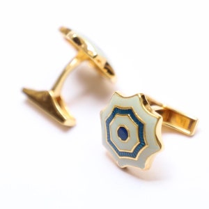 Gemelos de plata de ley 925: esmalte azul aguamarina, regalo para padrinos de boda