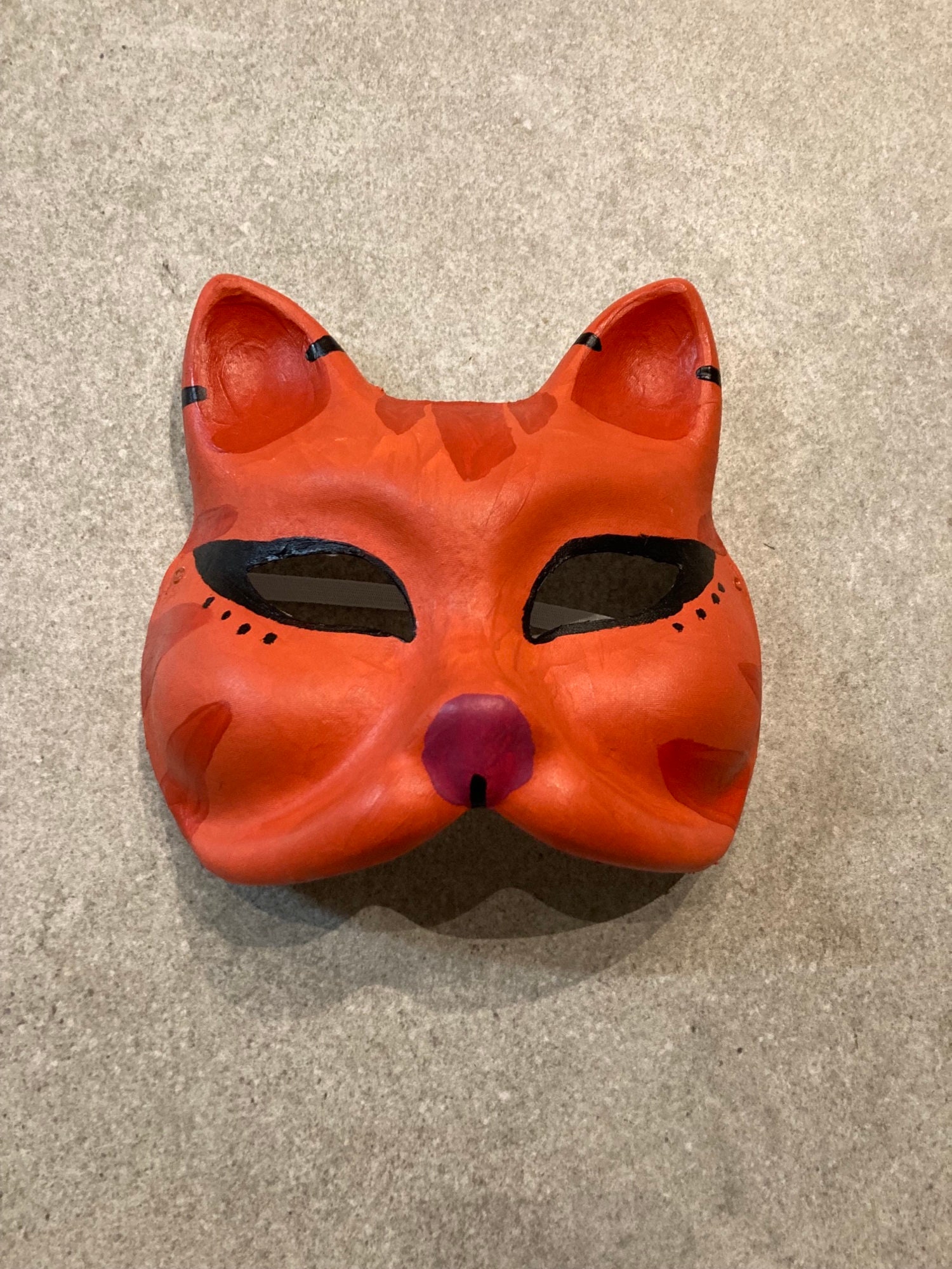 SAFIGLE Therian Mask Fox Cat Therian Mask for Kids Adults White Blank Fox  Mask Hand Painted Animal Face Mask Halloween Mask DIY Mask Animal Party