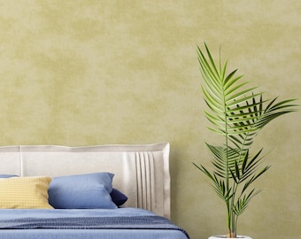 Limewash Textured Wallpaper – Beige Faux Plaster Wall Mural Print