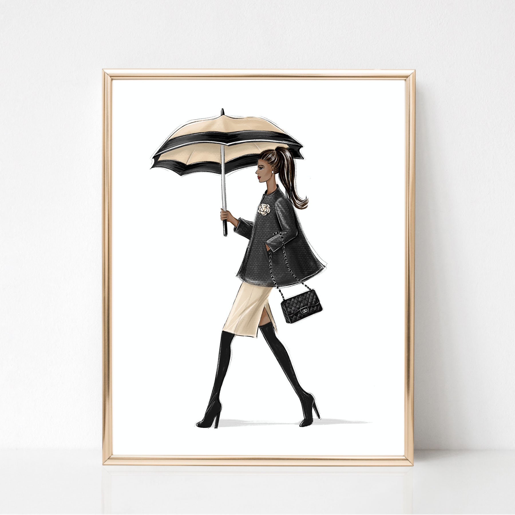 Juniqe Fashion Sketch Framed Wall Art