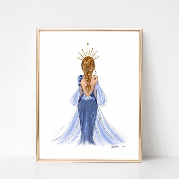 Pisces Zodiac Sign Fashion Illustration Art Print, Pisces Girl Fashion Wall Art, Astrology Fashion Drawing, Pisces Gift for Her - Etsy Israel Pisces Zodiac Sign Fashion Illustration Art Print, Pisces Girl Fashion Wall Art, Astrology Fashion Drawing, Pisces Gift for Her - Etsy Israel