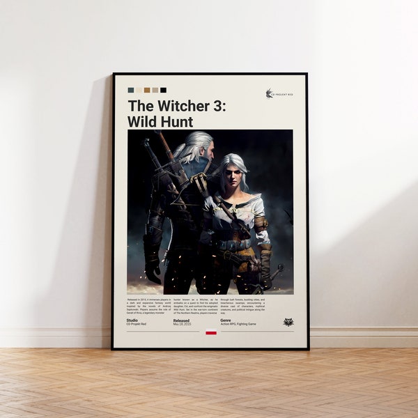 The Witcher 3 Poster, Gaming Room Poster, Gaming Wall Poster, Gaming Print, Gamer Gift, Video Game Poster, Gaming Wall Art