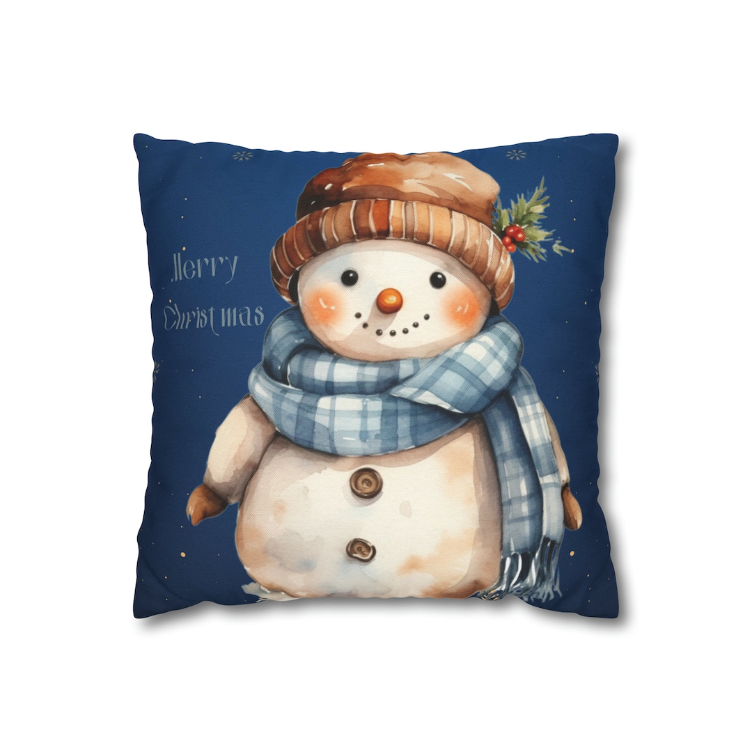 Winter Pillowcase, Cozy Pillowcase, Snowman Decorations, Warm & Cozy